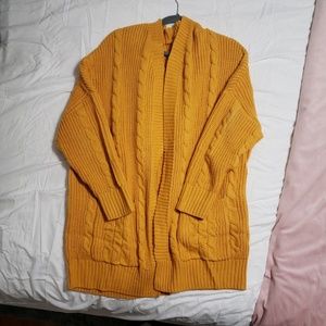 Plus Size Mustard Oversize Cardigan - 2X